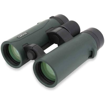 Carson Open Bridge 10x42mm Roof Prism Binoculars Matte Green RD-042