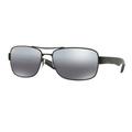 Ray-Ban RB3522 Sunglasses 006/82-64 - Matte Black Frame Grey Mirror Silver Polar Lenses