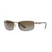 Ray-Ban RB3498 Sunglasses 029/T5-64 - Matte Gunmetal Frame Grey Gradient Brown Polar Lenses