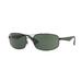 Ray-Ban RB3527 Sunglasses 006/71-61 - Matte Black Frame Grey Green Lenses