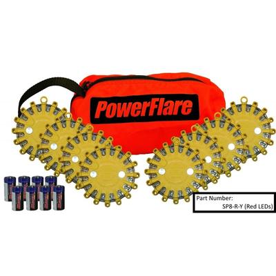 Powerflare 8-Pack PowerFlare Soft Pack Magnetic White LEDs Orange Shell SP8M-W-O