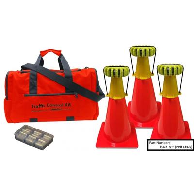 Powerflare 3-Position PowerFlare Traffic Control Kit White LEDs Blue Shell TCK3-W-BL