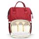 All in One Multifunctional Baby Diaper Bag Nappy Backpack with Separate Pocket Mummy Changing Nappy Diaper Bag (Deep Red)