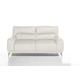 Mivano 2-Sitzer Couch Frisco / 2er Ledercouch in Kunstleder passend zum Sessel und 3er Sofa Frisco / Sofagarnitur / 166 x 92 x 96 / Weiß