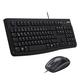 Logitech MK120 Kabelgebundenes Tastatur-Maus-Set, Optische Maus, USB-Anschluss, PC/Laptop, Schweizer QWERTZ-Layout - Schwarz