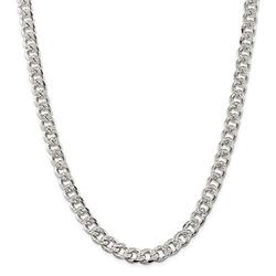 925 Sterling Silver 9.15mm Pave Curb Chain Necklace Jewelry Gifts for Women - 66 Centimeters