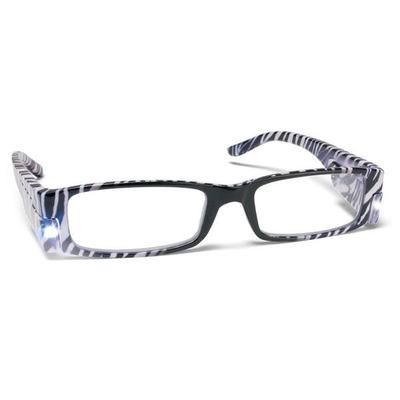 PS Designs 02149 - Zebra - 1.75 Bright Eye Readers (PRG9-1.75) 1.75 Magnification LED Reading Glasses