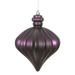 Vickerman 478516 - 6" Plum Matte Onion Drop Christmas Tree Ornament (4 pack) (N175826D)