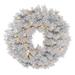 Vickerman 506769 - 24" Flk Alaskan Wreath Dura-Lit LED50WW (A806325LED) Flocked Christmas Wreath
