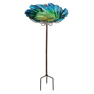 Regal Art & Gift 10919 - Birdbath/Feeder Stake - Blue 10919 Lawn and Garden Lighted Bird Feeders