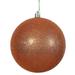 Vickerman 445334 - 6" Burnished Orange Glitter Ball Christmas Tree Ornament (4 pack) (N591518DG)