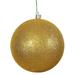 Vickerman 445426 - 6" Antique Gold Glitter Ball Christmas Tree Ornament (4 pack) (N591530DG)