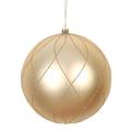 Vickerman 472231 - 8" Cafe Latte Matte/Glitter Swirl Ball Christmas Christmas Tree Ornament (N170880D)