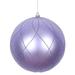 Vickerman 471876 - 6" Lavender Matte Finish Glitter Swirl Ball Christmas Tree Ornament (3 pack) (N170786D)