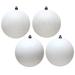 Vickerman 484852 - 6" White 4-Finish Ball Christmas Christmas Tree Ornament (Set of 4) (N591511DA)