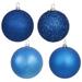 Vickerman 213049 - 3" Blue 4 Assorted Finishes Ball Christmas Tree Ornament (32 pack) (N596802A)