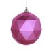 Vickerman 468470 - 6" Mauve Matte Geometric Ball Christmas Tree Ornament (4 pack) (M177445DM)