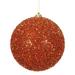 Vickerman 510957 - 6" Burnished Orange Tinsel Ball Christmas Christmas Tree Ornament (2 pack) (N178218)