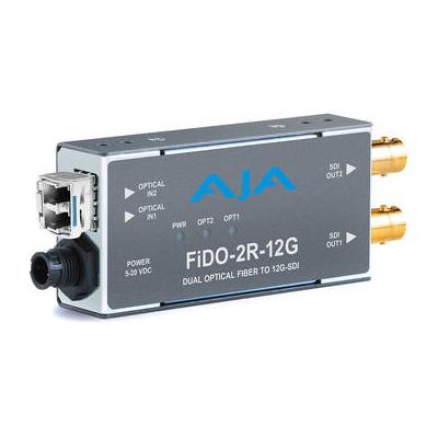 AJA 2-Channel Single-Mode LC Fiber to 12G-SDI Rece...