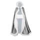 BEAUTELICATE Wedding Hooded Cloak Bridal Cape with Fur Trim Full Length Free Hand MUFF Dark Silver