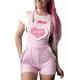 LittleForBig Short Overalls Shortalls-Babydoll Overalls XS Pink