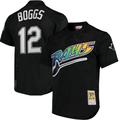 Men's Mitchell & Ness Wade Boggs Black Tampa Bay Rays Cooperstown Collection 1991 Mesh Batting Practice Jersey