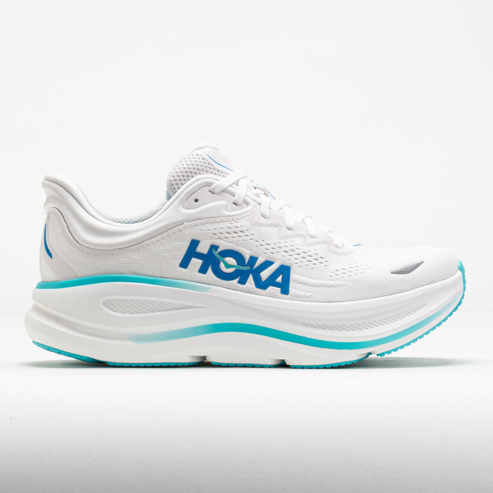 HOKA Bondi 9 Men's Running Shoes White/HOKA Blue