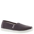 TOMS Alpargata - 6 Youth Grey Slip On Medium