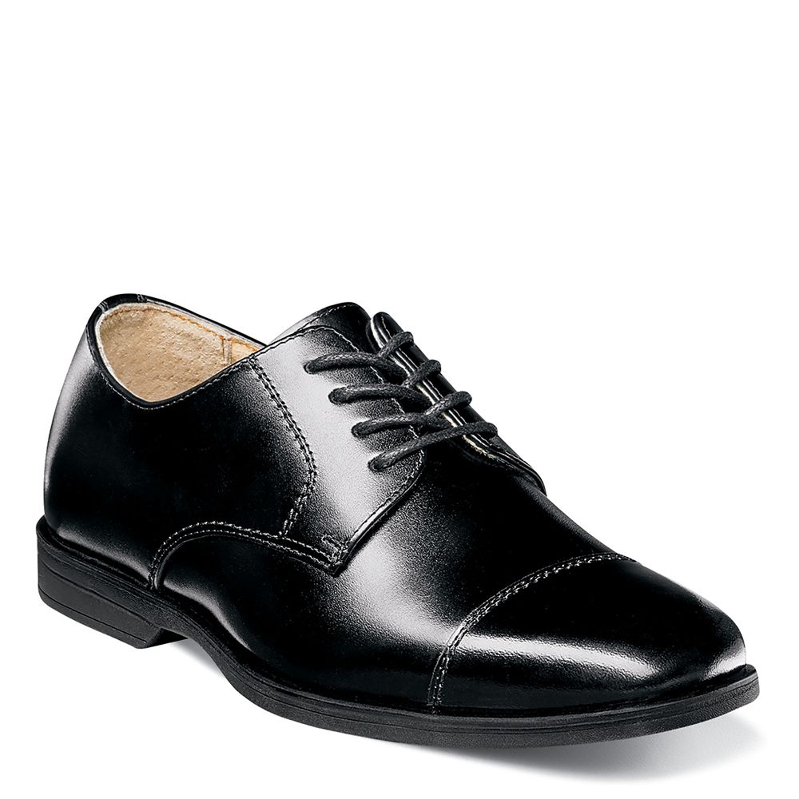 Florsheim Reveal Cap Toe Jr - Boys 2.5 Youth Black Oxford Medium