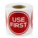 OfficeSmartLabels 2 Use First Labels for Restauraunts Inventory or Labs (Red 300 Labels per Roll 4 Rolls)