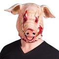 Boland 97519 - Latex Kopfmaske Blutiges Schwein für Erwachsene, Gruselmaske für Karneval oder Halloween, Maske für Faschingskostüme, Horror-Kostüm