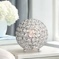 Brasero Chrome 8" High Sequin Ball Crystal Accent Table Lamp