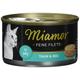 Miamor Katzenfutter Feine Filets Thunfisch+Reis 100 g, 24er Pack (24 x 100 g)