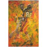 Lynn Swann Pittsburgh Steelers Fine Art Canvas Print 24" x 36" by Artist David Schock