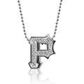 Women's Alex Woo Pittsburgh Pirates Little Logo 14kt White Gold & Diamond Necklace