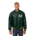 Men's JH Design Green Bay Packers Leather Jacket