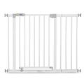Hauck Baby Gate for Doors & Stairs Open N Stop inclusive 21 cm Extension, Child Stair Gate for Widths 96 to 101 cm, Stair Gate Pressure Fit - No Screws, One-Handed Opening to Both Sides, Metal, White