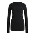 FALKE Damen Baselayer-Shirt Wool-Tech Round Neck W L/S SH Wolle schnelltrocknend 1 Stück, Schwarz (Black 3000), XL