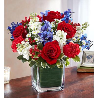 1-800-Flowers Flower Delivery Healing Tears Red White & Blue Large | Happiness Delivered To Their Door