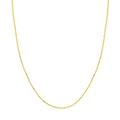 14ct Yellow Gold Sparkle Cut Bead Chain Necklace 1.2mm Lobster Claw Closure Jewelry Gifts for Women - 51 Centimeters