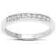 The Diamond Ring Collection: 3mm wide Sterling Silver Channel set Diamond Eternity Ring (Size Q)