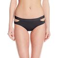 Seafolly Women's Active Split Band Bikini Bottom, Black (Black), 14 (Manufacturer Size: 40)