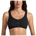 Anita Care 5315X-001 Women's ISRA Black Cotton Non-Padded Non-Wired Support Coverage Mastectomy Full Cup Bra 50C