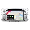 JOYX Android 10 Double Din Car Stereo Head unit For Ford Focus/Mondeo/S-Max/C-Ma/Galaxy GPS Navigation | 7 Inch 2G+32G | Support DAB+ 4G WIFI Bluetooth Steering Wheel | Free Backup Camera & Canbus