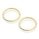 F.Hinds Womens Genuine 9ct Yellow Gold Diamond Cut Earrings Jewellery 15mm