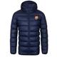 FC Barcelona Official Football Gift Mens Quilted Hooded Winter Jacket XXL Navy Blue