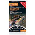 Premier Decorations - 2000 Multi Action Cluster LED Lights with Timer - Multi-Colour