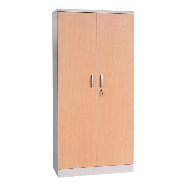 Gürkan Stahlschrank mit Flügeltüren 92 x 195 cm grau, 92x195x42 cm