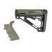 Hogue AR15/M16 Kit Finger Groove Beavertail Grip and OverMold Collapsible Buttstock Fits Comm. Buffer Tube OD Green Rubber 15255