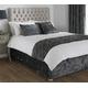 Riva Paoletti Verona Bed Wrap - Pewter Grey - Velvet Feel - Crushed Velvet Look - Elasticated - 100% Polyester - Super King Size - 180 x 200 x 50cm (53" x 74" x 20" inches) - Designed in the UK